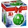 3D puzzle Ravensburger 3D Puzzleball Vánoční ozdoba zelená 54 ks