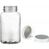 Lékovky Pilulka Plastová lékovka čirá s bílým uzávěrem s ALU vložkou 150 ml
