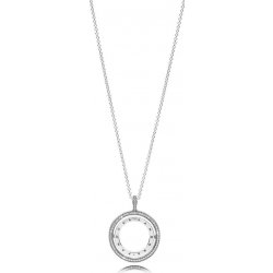 Pandora Luxusní stříbrný náhrdelník s oboustranným přívěskem 397410CZ-60  náhrdelník - Nejlepší Ceny.cz