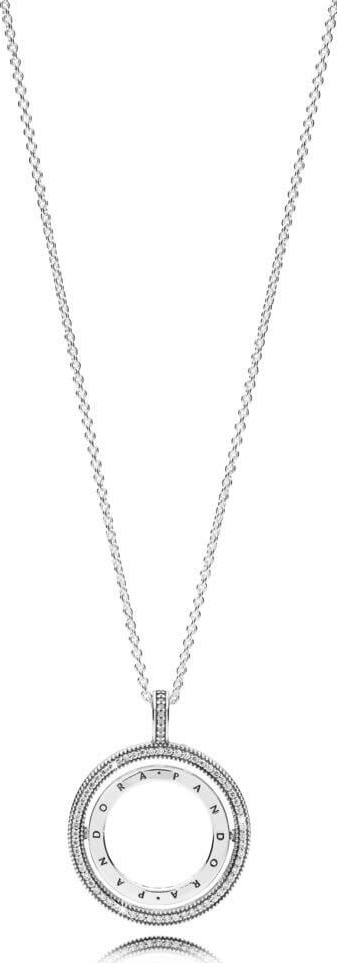 Pandora Luxusní stříbrný náhrdelník s oboustranným přívěskem 397410CZ-60 od  2 399 Kč - Heureka.cz