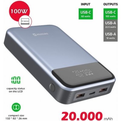 Swissten LAPTOP 20000 mAh POWER DELIVERY černá – Zboží Mobilmania