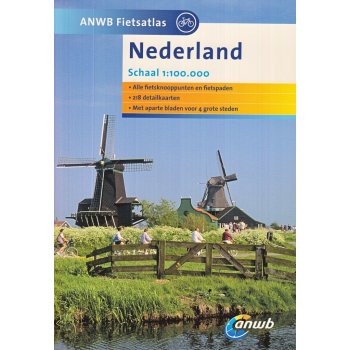 Nizozemí Netherlands cykloatlas 1:100t na spirále ANWB