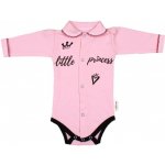Baby Nellys Body dlouhý rukáv s límečkem růžové Little Princess – Zboží Mobilmania