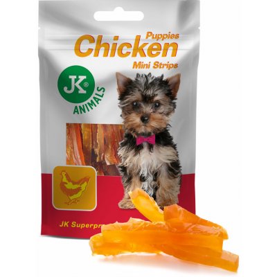 JK ANIMALS Meat Snack Puppy Chicken Strips sušené kuřecí proužky pro štěňata 50 g – Zboží Mobilmania
