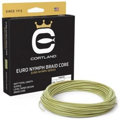 Cortland muškařská šnůra Euro Nymph Braid Core .022 Freshwater DT Sage Green 90ft – Zboží Mobilmania