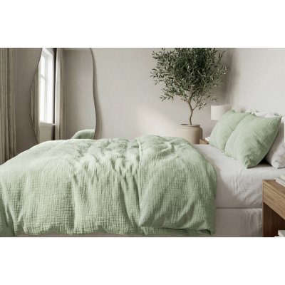 Darré Celoroční mušelínové povlečení Salvia GOTS 140x200 70x90 – Sleviste.cz