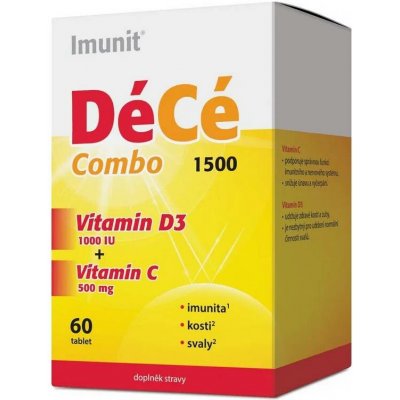 Imunit DéCé Combo 1500 D3 1000 IU a vitamín C 500 mg 60 tablet – Hledejceny.cz