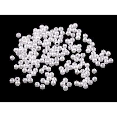 Plastové voskové korálky / perly Glance Ø3 mm - bílá – Zbozi.Blesk.cz