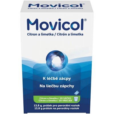 Movicol k léčbě zácpy Citron a limetka sáčky 20x 13,8 g – Hledejceny.cz