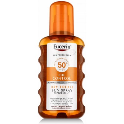 Eucerin Sun Protection Oil Control Dry Touch Sun Spray Transparent SPF 50+ 200 ml – Zboží Dáma