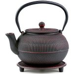 Čajová zahrada Japonská litinová konvice Macau vínová 900 ml s podložkou – Zboží Mobilmania