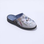 Pantofle s fotopotiskem koček modrá – Zboží Dáma