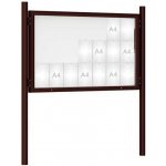 PROCITY Venkovní vitrína model 1000 21 x A4, hnědá, včetně sloupků | Zboží Auto