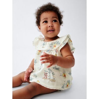Baby mušelínový outfit set Gap & Medvídek Pú Bílá – Zboží Dáma
