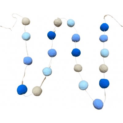 Dream Creations Dětská girlanda s 20 bambulemi modrá – Zboží Dáma