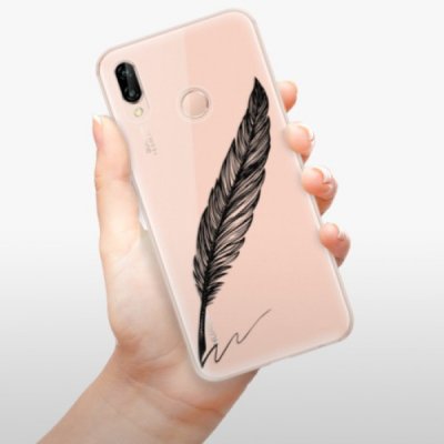 Pouzdro iSaprio - Writing By Feather Huawei P20 Lite černé – Zboží Mobilmania