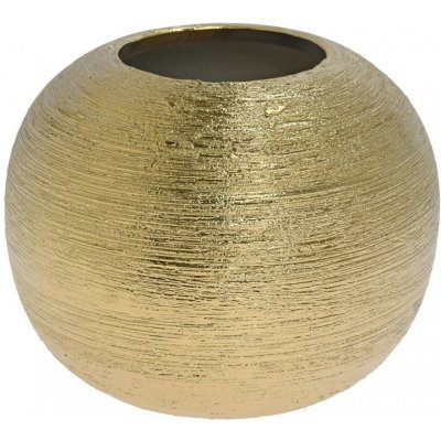 VÁZA KERAMIKA 18x18x14CM ZLATÁ – Hledejceny.cz