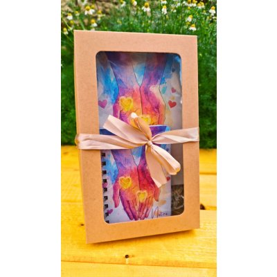 Ilona Šplíchalová Diář Srdce na dlani A5 týdenní 2026 + zápisník Srdce na dlani A6 tečkované linky – Zboží Dáma