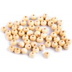 Dřevěné korálky Ø8 mm Varianta: 1 přírodní sv., Balení: 20 g – Zboží Dáma