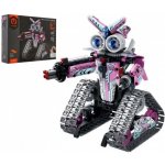 Teddies Robot RC skládací plast 15x23cm 2,4GHz na baterie se světlemzvukem růžový v krabici 31x23x7cm – Zbozi.Blesk.cz