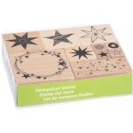 Heyda Hvězdy gumová razítka na dřevě sada – Zboží Dáma