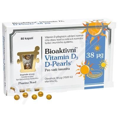Bioaktivní Vitamín D3 D-Pearls 38 mcg 80 kapslí