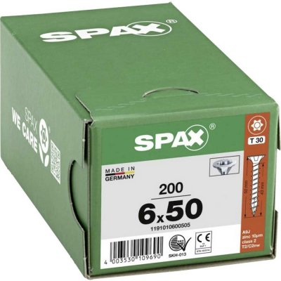 SPAX 1191010600505 R 88091 Senkkopf/T-STAR šroub do dřeva 6 mm 50 mm T-STAR plus ocel WIROX 200 ks – Hledejceny.cz