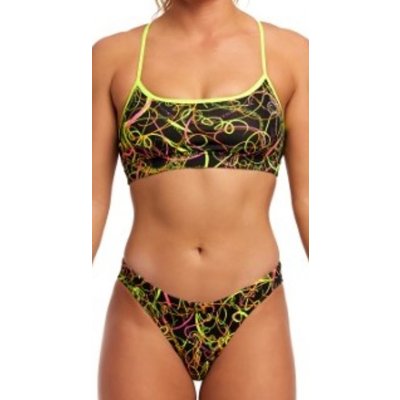 Funkita Whip Lash Ladies Swim Crop Top and Hipster Brief