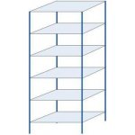 Manutan Regál Herkules 250 x 100 x 60 cm 6 polic modrý – Hledejceny.cz