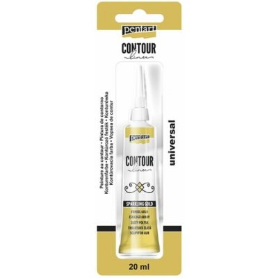 Pentart Konturovací liner metalický 20 ml SPARKLING ZLATÁ – Zboží Dáma