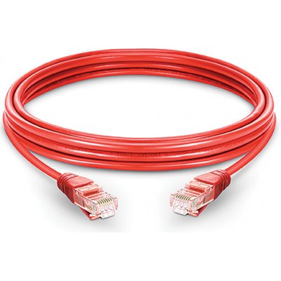 PremiumCord sputp002R patch UTP RJ45-RJ45 level 5e, 0,25m, červený – Zboží Mobilmania