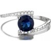 Prsteny Majya Stříbrný prsten DEVI s modrým kamínkem 10083 6