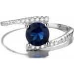 Majya Stříbrný prsten DEVI s modrým kamínkem 10083 – Zboží Mobilmania