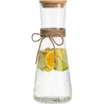 Klarstein Skleněná karafa s bambusovým víčkem, borosilikátové sklo, žáruvzdorné Čirá – Zboží Mobilmania