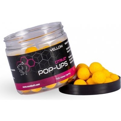 Kevin Nash Plovoucí Boilies Citruz Pop Ups Yellow 75g 15mm