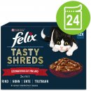 Felix Tasty Shreds lahodný výběr z ryb losos treska tuňák platýs 24 x 80 g