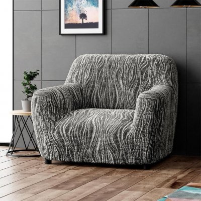 GA.I.CO bielastický potah na křeslo Universo Nový žíhaný černobílý 60 - 110 cm – Zbozi.Blesk.cz