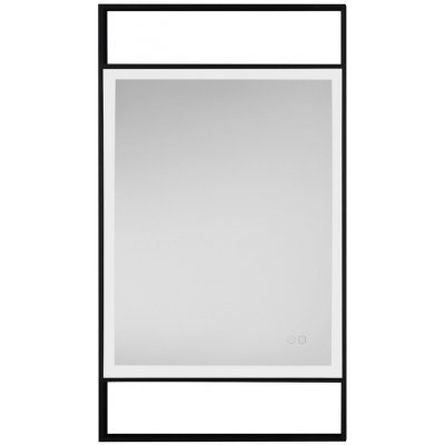 Nova Luce Černé závěsné zrcadlo s LED osvětlením Doul 106 x 60 cm – Hledejceny.cz