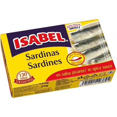 Isabel Sardinky v rostlinném oleji pikantní 125 g