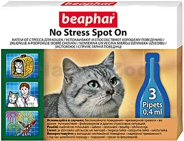 Beaphar No Stress Spot-on pro kočky 3 x 0,4 ml