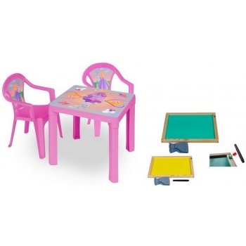 Inlea4Fun 2 stoličky + 1 stolek Ružová