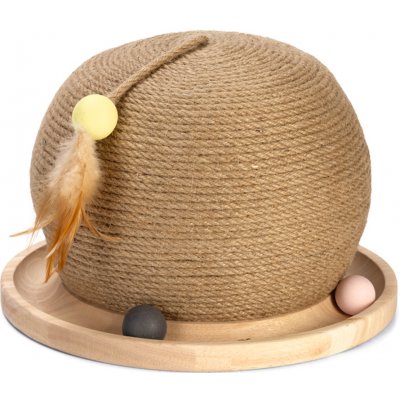 Designed by Lotte dřevěná škrabací koule s kuličkovou dráhou 29,5 x 22 cm – Zboží Dáma