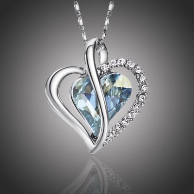 Éternelle Swarovski elements true love modrý - srdíčko NH1012-11140206230401 Světle modrá – Zbozi.Blesk.cz