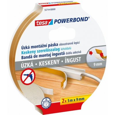 Tesa Montážní páska Powerbond Slim 2 x 9 mm x 5 m – Zboží Mobilmania