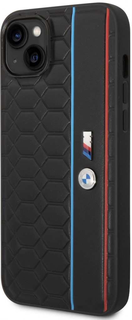 Pouzdro BMW M Hexagonal Pattern iPhone 14 Plus - černé