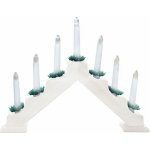 M.A.T. Group Vánoční svícen 7 LED do zásuvky bílý teplá-bílá – Zboží Dáma