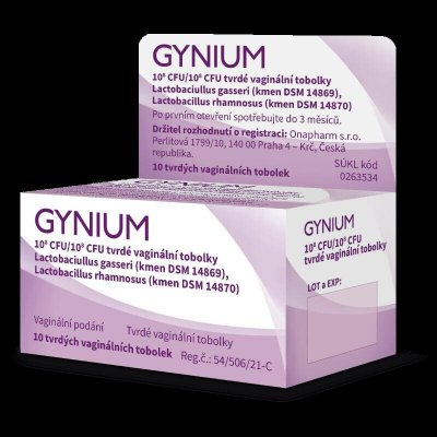 GYNIUM 1X10^8CFU/1X10^8CFU VAG CPS DUR 10 – Hledejceny.cz