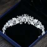Naishide Jewelry svatební korunka Pearl Flower stříbrná – Sleviste.cz