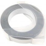 Páska pro mechanické štítkovače - DYMO S0898110, 520104 - stříbrná, bílý tisk - 9mm x 3m - kompatibilní – Zboží Živě