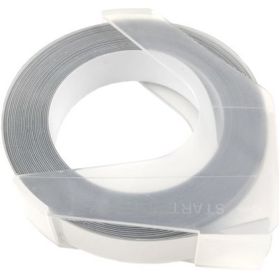 Páska pro mechanické štítkovače - DYMO S0898110, 520104 - stříbrná, bílý tisk - 9mm x 3m - kompatibilní – Zboží Živě